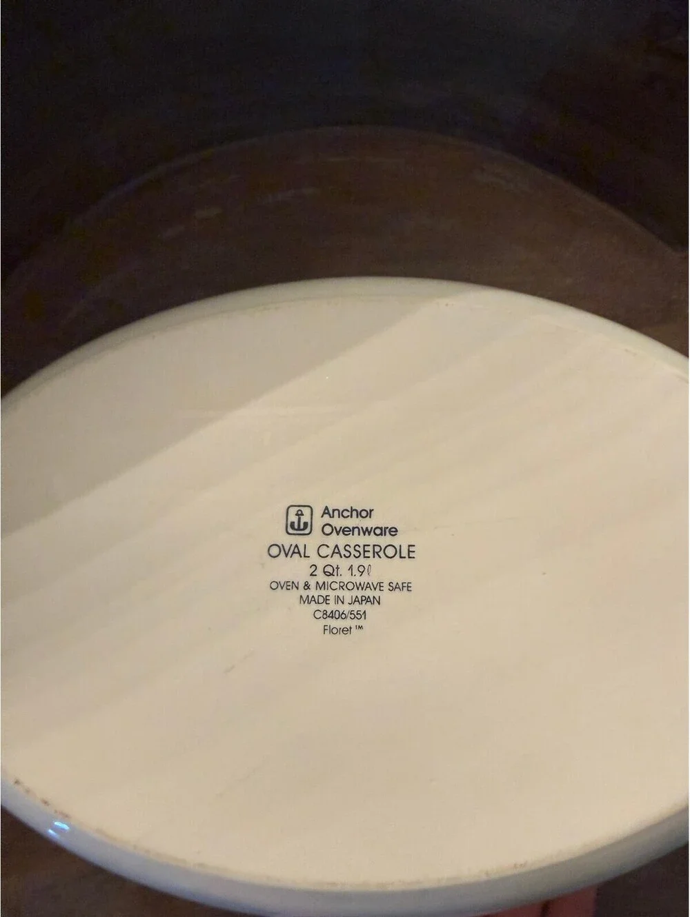 Anchor Ovenware Oval Casserole Dish